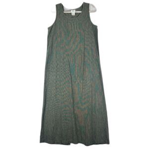 Hot Cotton Marc Ware Linen Cotton Blend Maxi Dress Size Large Lagenlook Slit